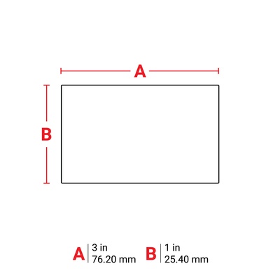 THT18 Gloss Polyester Labels 1"x3"